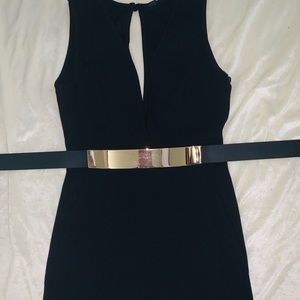 Black dress with shirt under